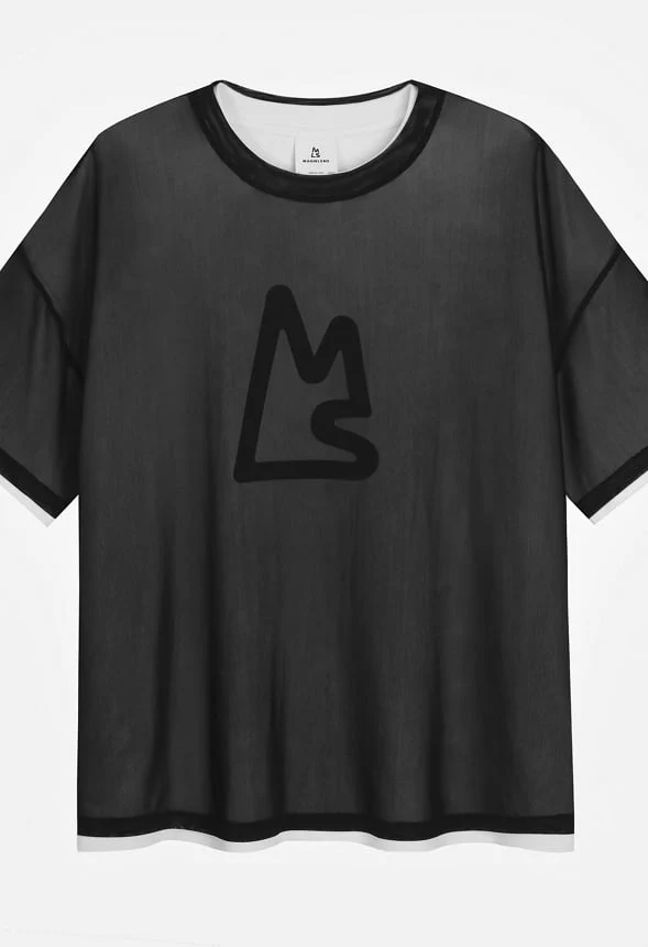 2-in-1 Double Mesh Boxy Tee - Image 5