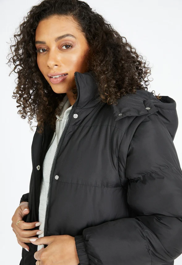 2 In 1 Longline Puffer Jacket - Image 4