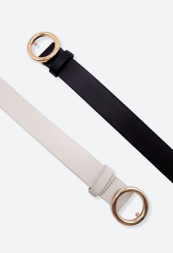 2-Pack Anais Belt With Metal Ring Buckle - Image 3
