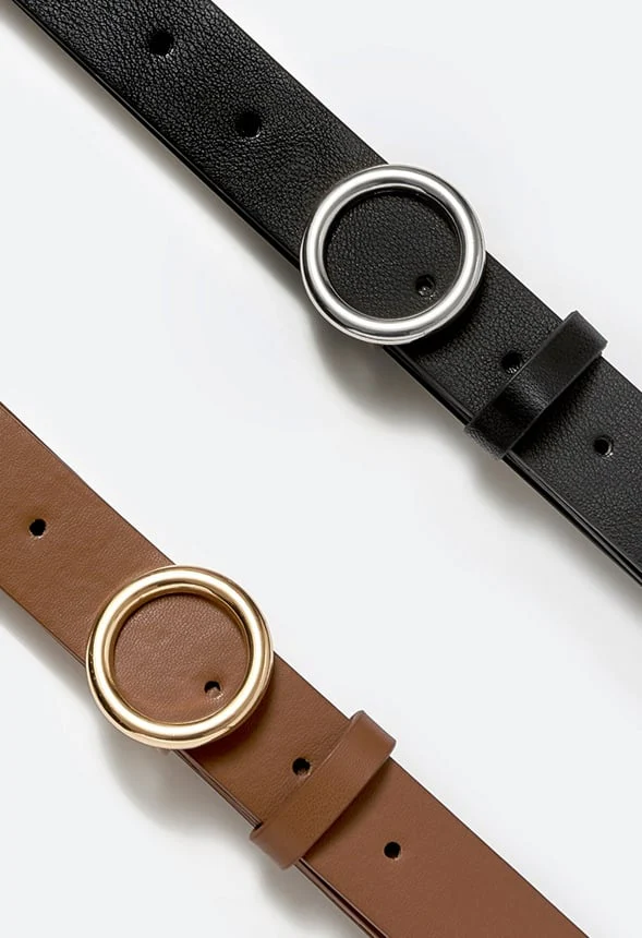 2-Pack Anais Belt With Metal Ring Buckle - Image 3