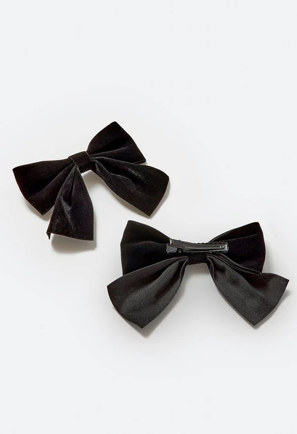 2-Pack Ayla Velvet Bow Clips - Image 3
