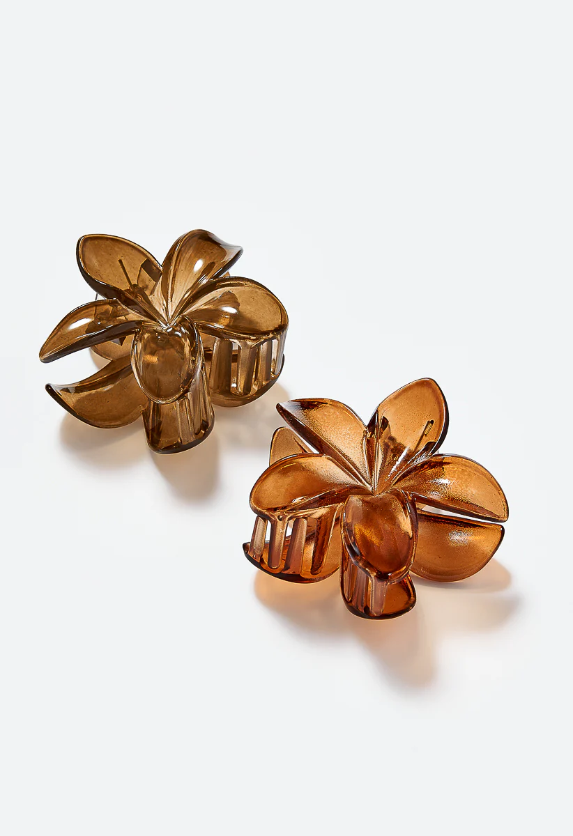 2-Pack Bay Hibiscus Flower Hair Claws - Image 3