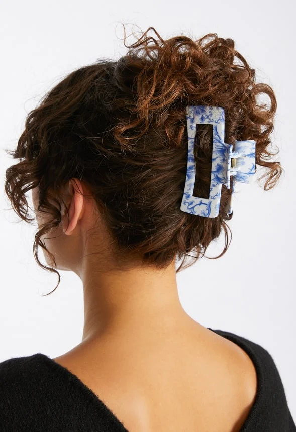 2-Pack Blair Blue Mix Wave And Rectangle Hair Claws - Image 2