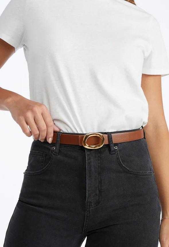 2-Pack Cara Organic Shape Buckle Belts - Image 2