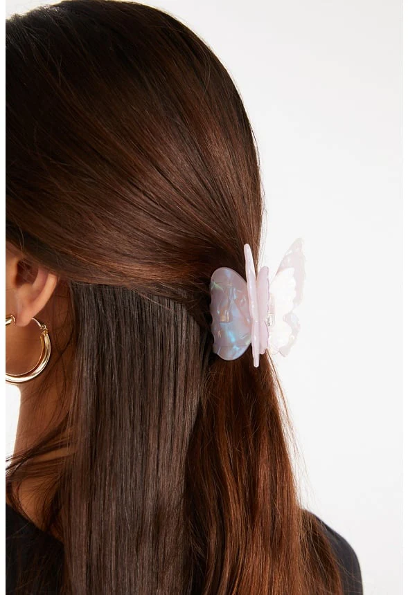 2-Pack Dala Butterfly And Shell Pearlized Hair Claws - Image 2