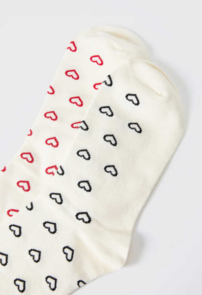 2-Pack Heart Motif Socks - Image 3