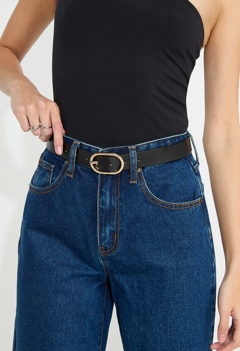 2-Pack Lena Ovale Buckle Jeans Belt - Image 2
