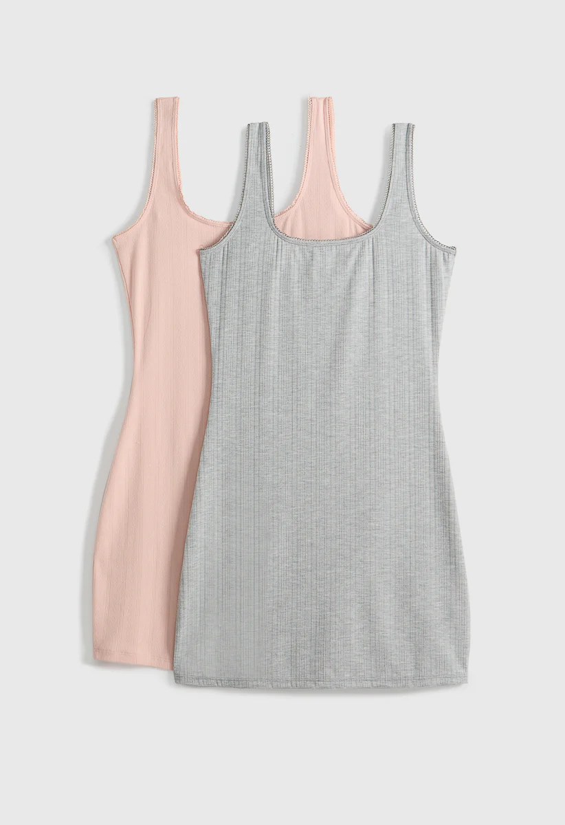 2-Pack Pointelle Mini Dress - Image 2