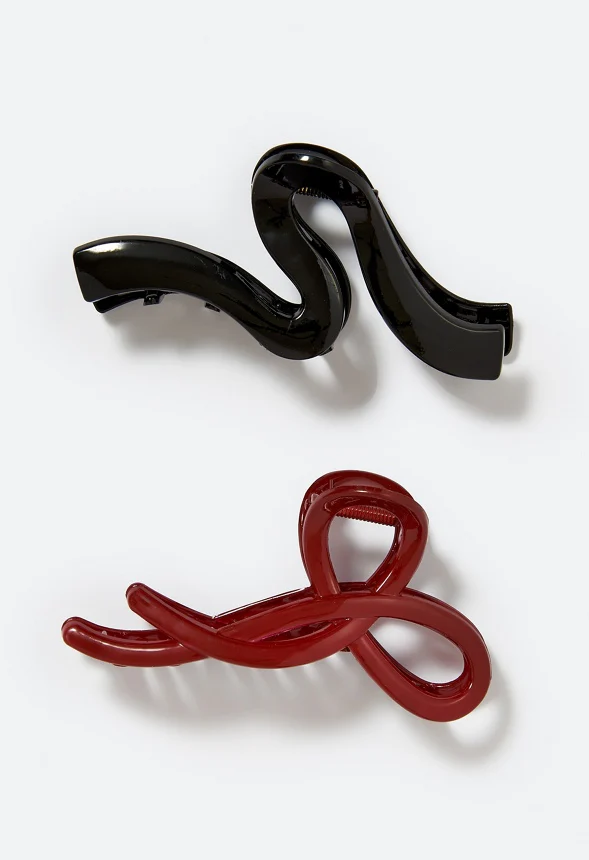 2-Pack Ria Resin Bow Hair Claws - Image 3