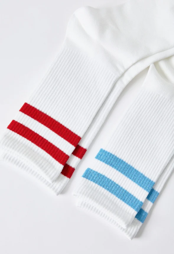 2-Pack Stripe Athletic Socks - Image 3