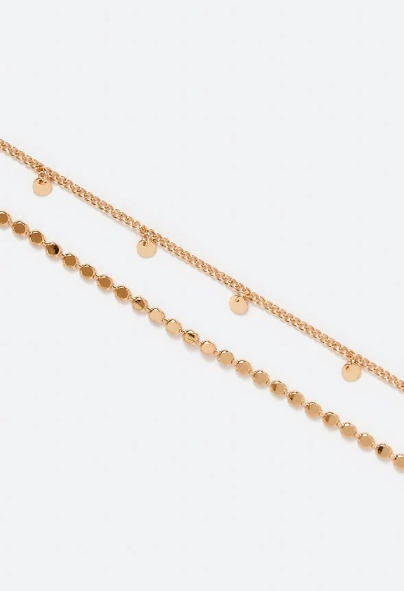 2-Rows Jane Fine Chains Belly Chain With Crystals - Image 2