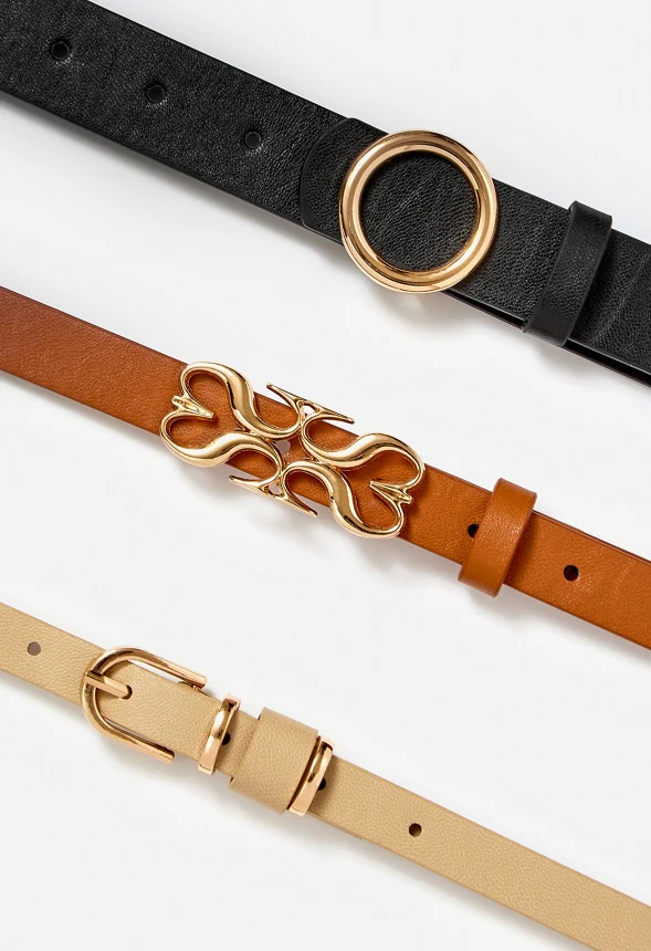 3-Pack Amy Mix Buckles Jeans Belts - Image 3