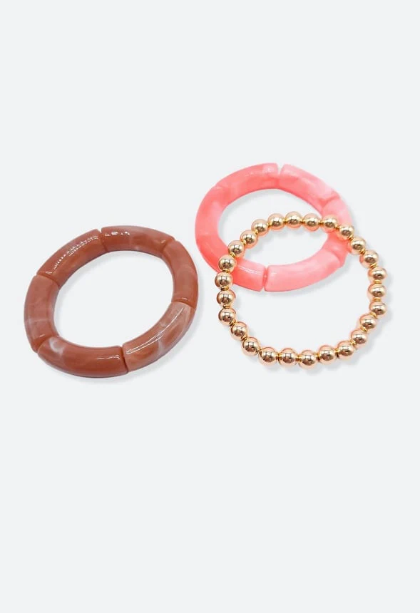3-Pack Josie Of Mix Stretch Bracelets - Image 3