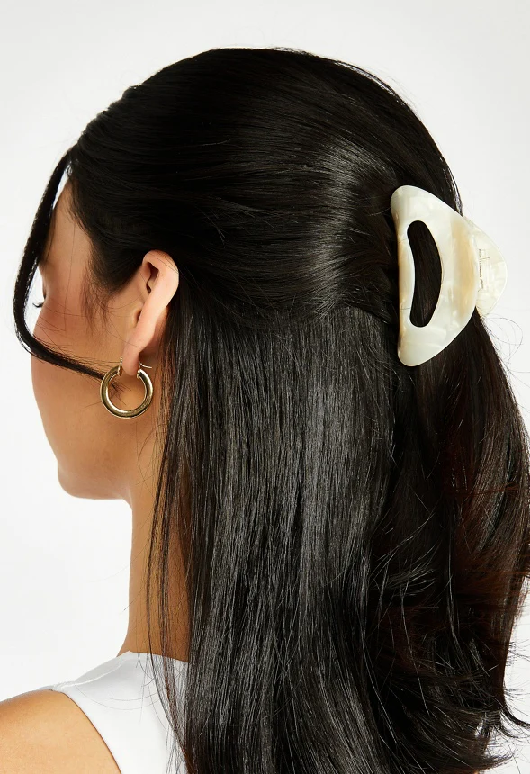 3-Pack Marble Claw Hair Clips - Image 2
