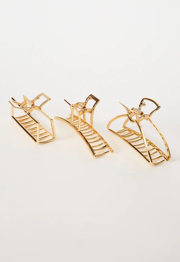 3 Pack Metal Hair Claw Set - Image 4