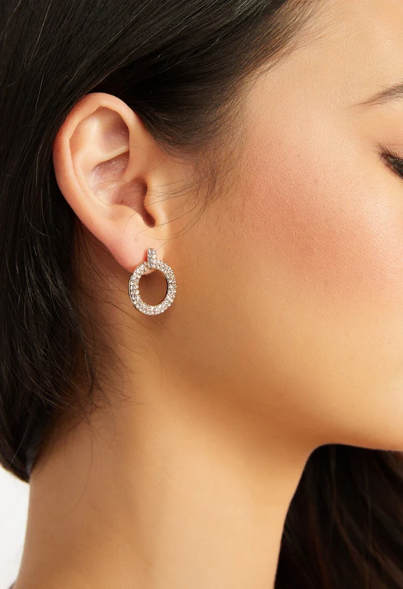 3-Pair Pack Egypt Rhinestone & Pearl Stud Earrings - Image 2