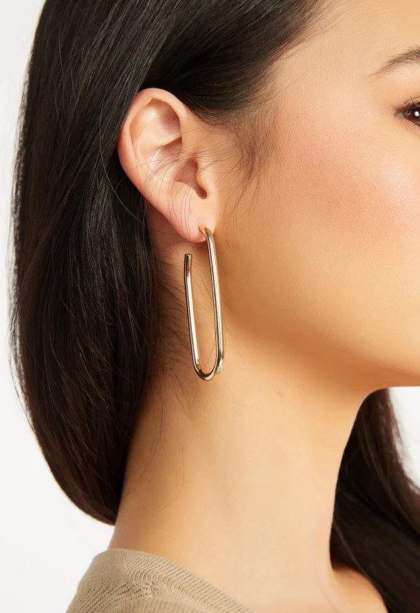 3-Pair Pack Vida Oval Hoop Earrings - Image 2