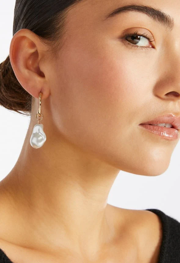 3-Pairs Demi Pack Mixed Studs And Pearl Hoops Earrings - Image 2