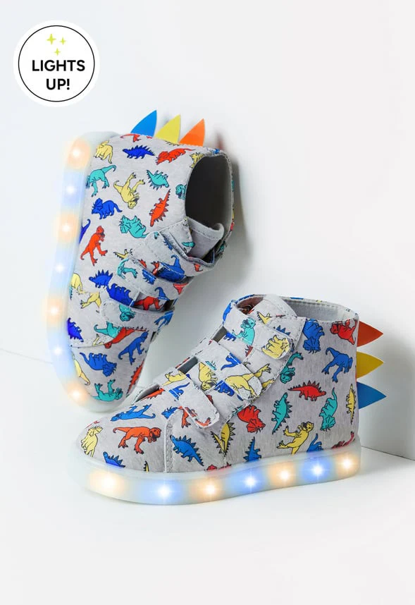 3D Dino Light Up High Top Sneaker - Image 2