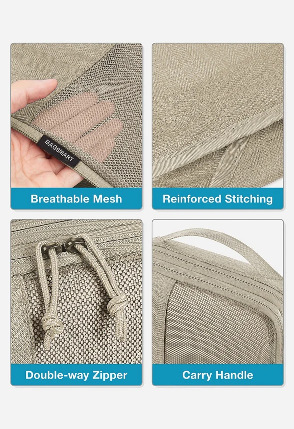 6 PCS Compression Travel Packing Cubes for Suitcas - Image 2