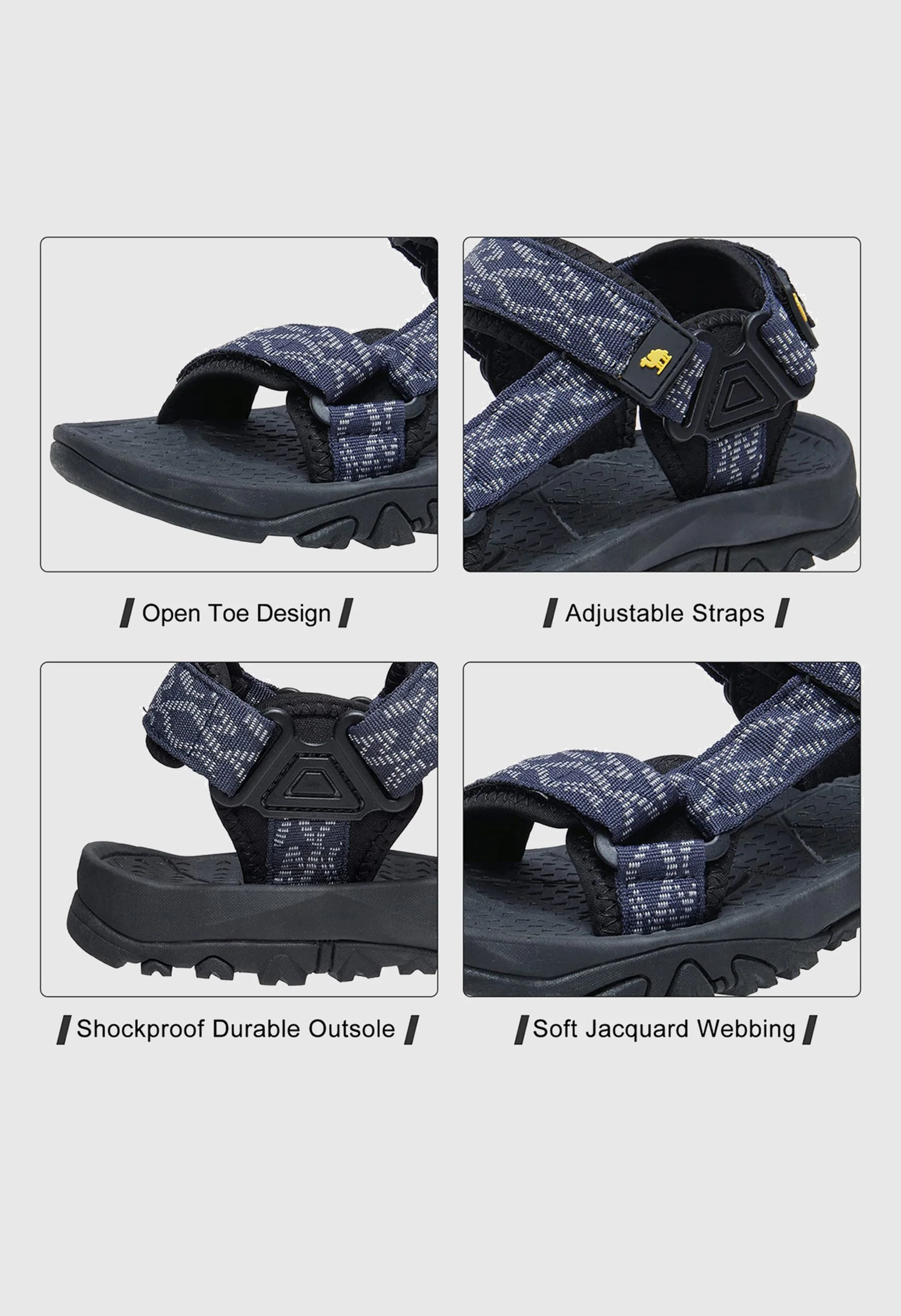 CAMEL CROWN Men's Summer Blue Sports Open Toe Outdoor Sandals - Image 6