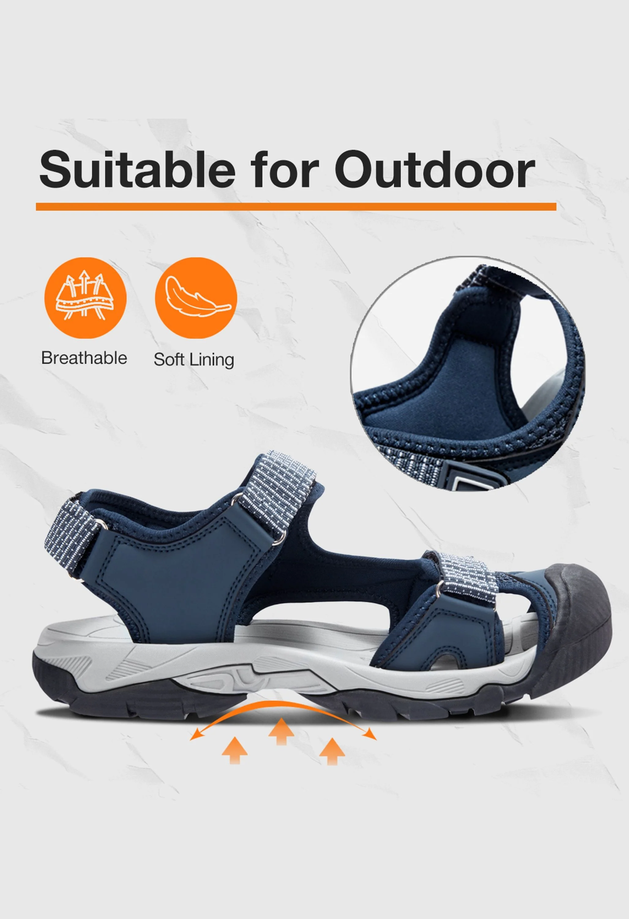 CAMEL CROWN Women's Summer Blue Sports Outdoor Sandals - Image 5
