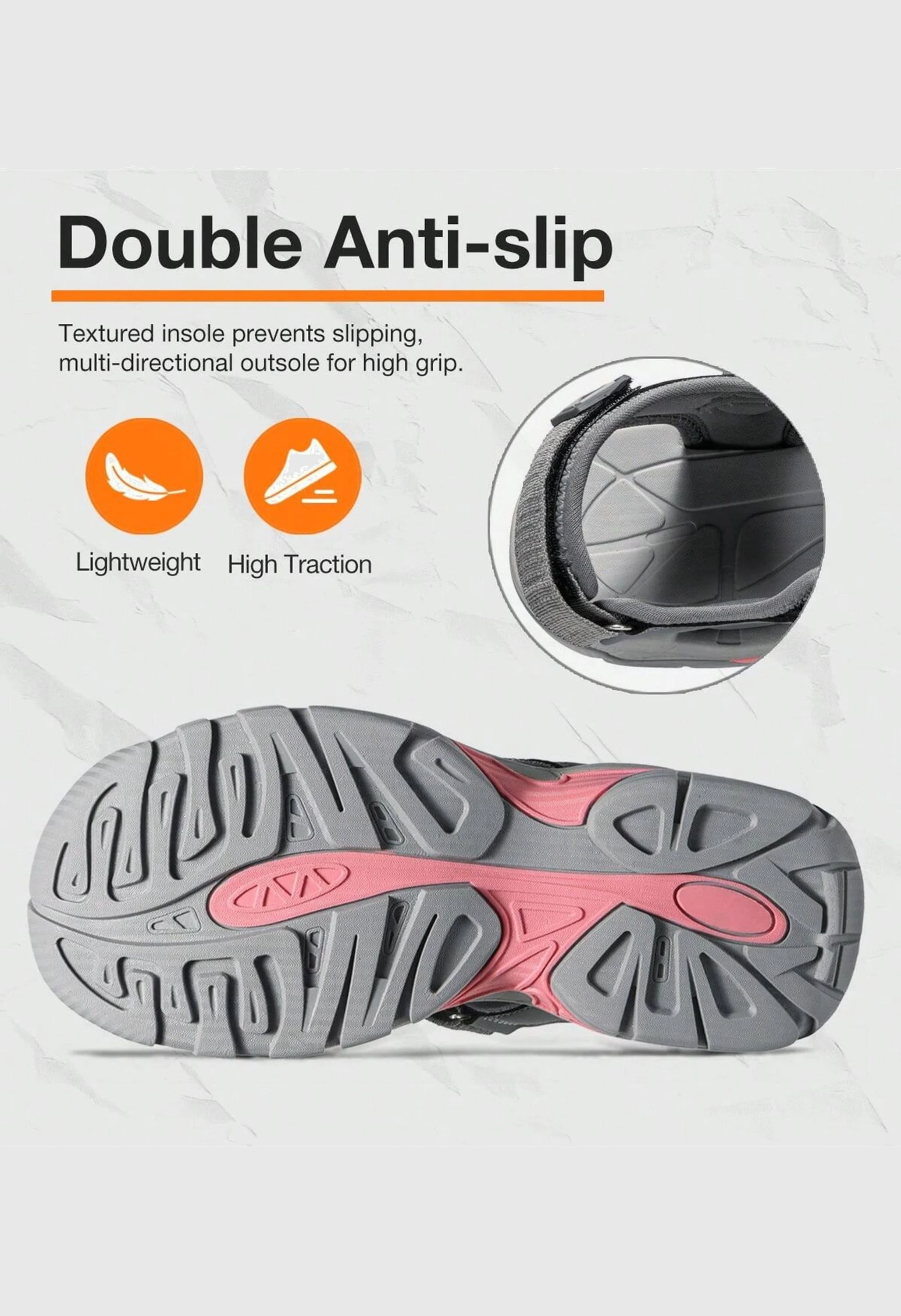 CAMEL CROWN Women's Summer Gray Sports Outdoor Sandals - Image 3