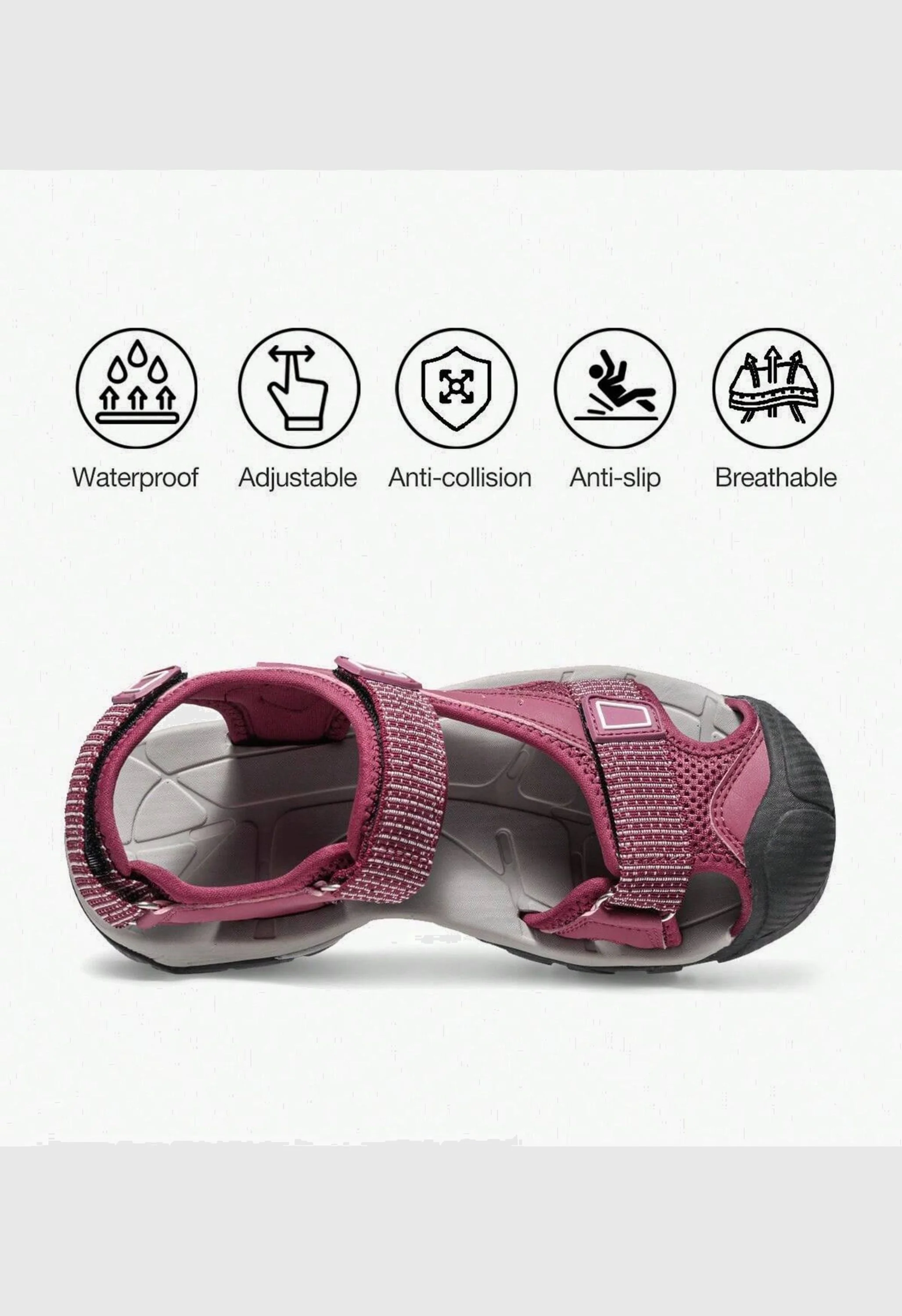 CAMEL CROWN Women's Summer Pink Sports Outdoor Sandals - Image 4