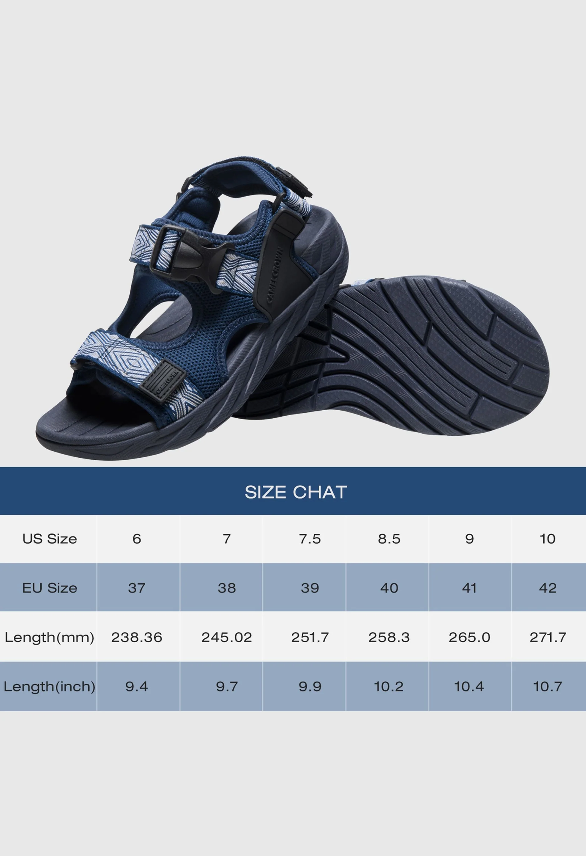 CAMEL CROWN Women's Summer Blue Sports Open Toe Outdoor Sandals - Image 6