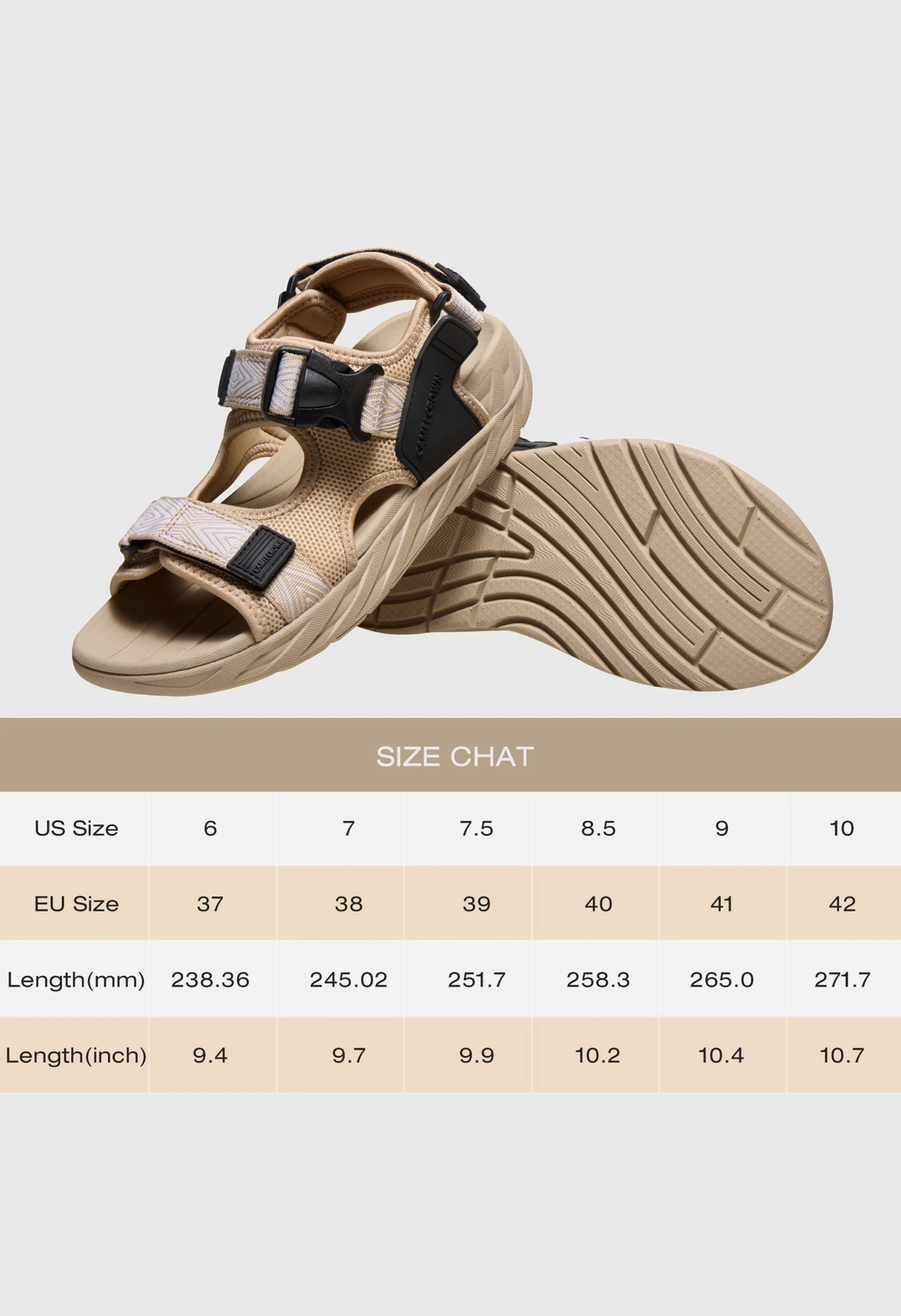 CAMEL CROWN Women's Summer Khaki Sports Open Toe Outdoor Sandals - Image 6