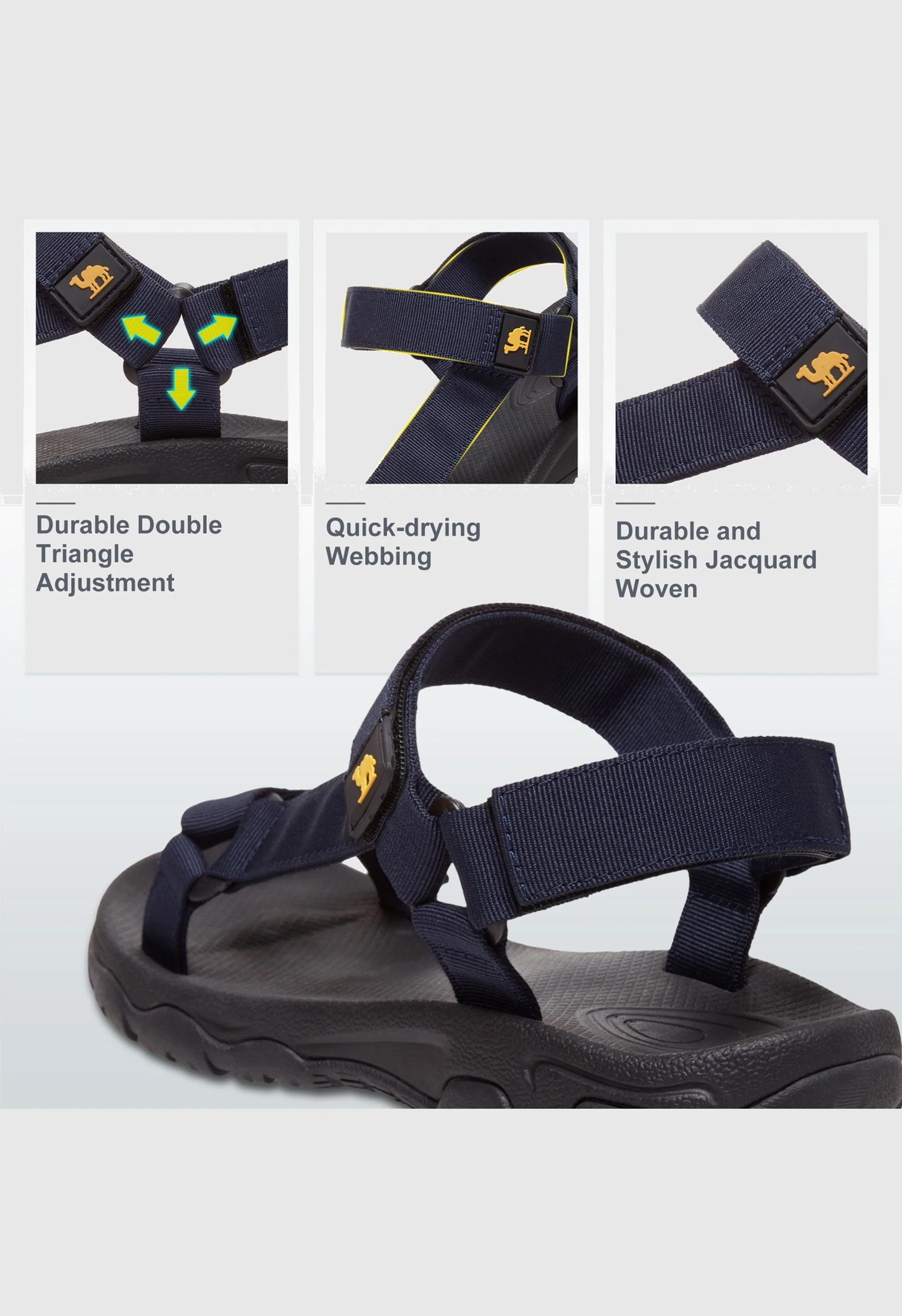 CAMEL CROWN Men's Summer Blue Sports Open Toe Outdoor Sandals - Image 6