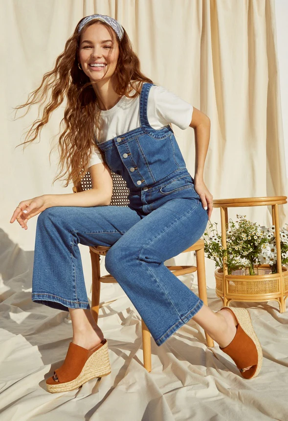Cleo 70's Denim Jumpsuit - Image 2