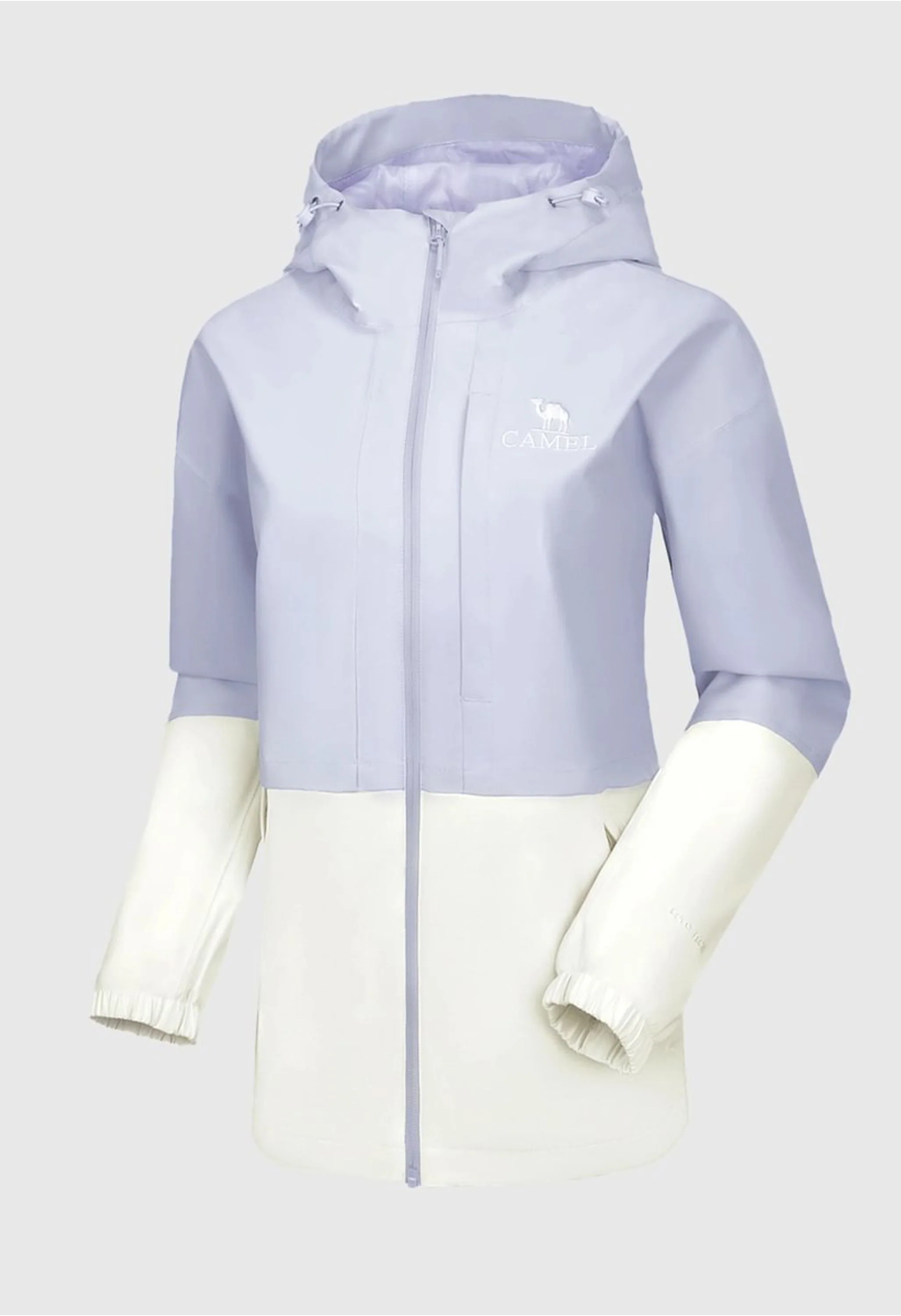 Women's Hiking Purple Regular Fit Short Lightweight Waterproof Windproof Jacket - Image 3