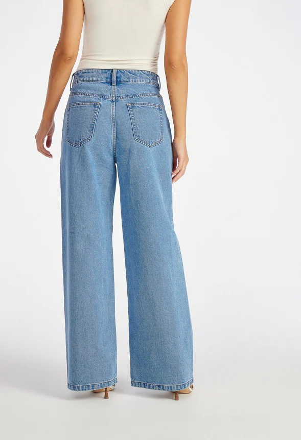 Addi High Rise Wide Leg Denim Jeans - Image 2