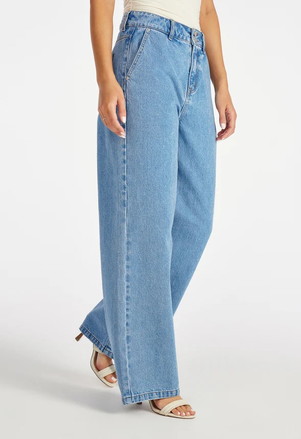 Addi High Rise Wide Leg Denim Jeans - Image 3