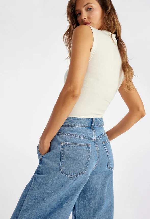 Addi High Rise Wide Leg Denim Jeans - Image 4