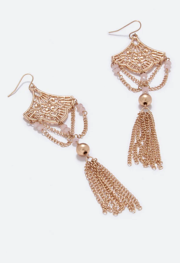 Aila Filigree Drop Earrings - Image 3