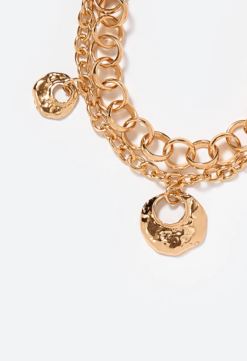 Aila Hammered Coins Charm Bracelet - Image 4