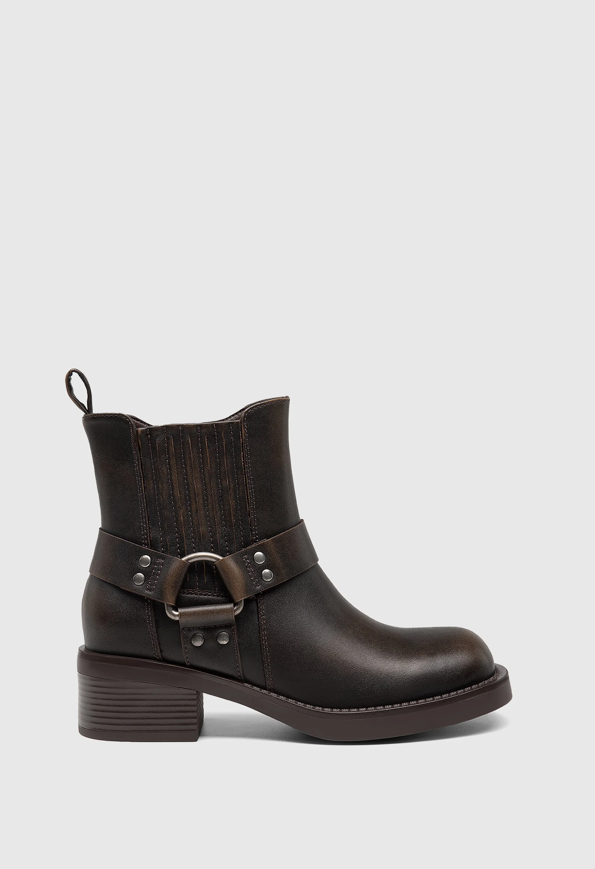 Akira Square Toe Biker Boots - Image 3