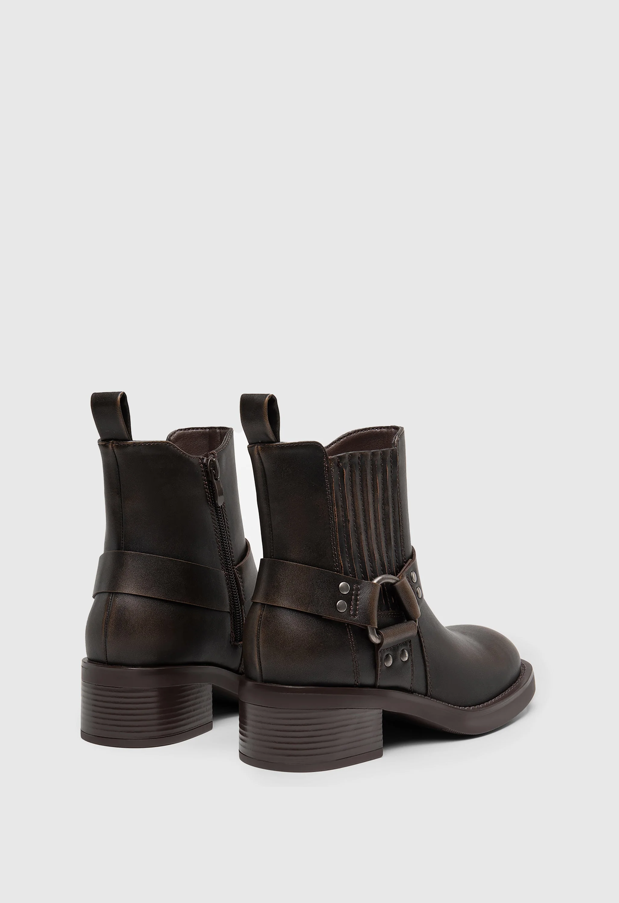 Akira Square Toe Biker Boots - Image 5