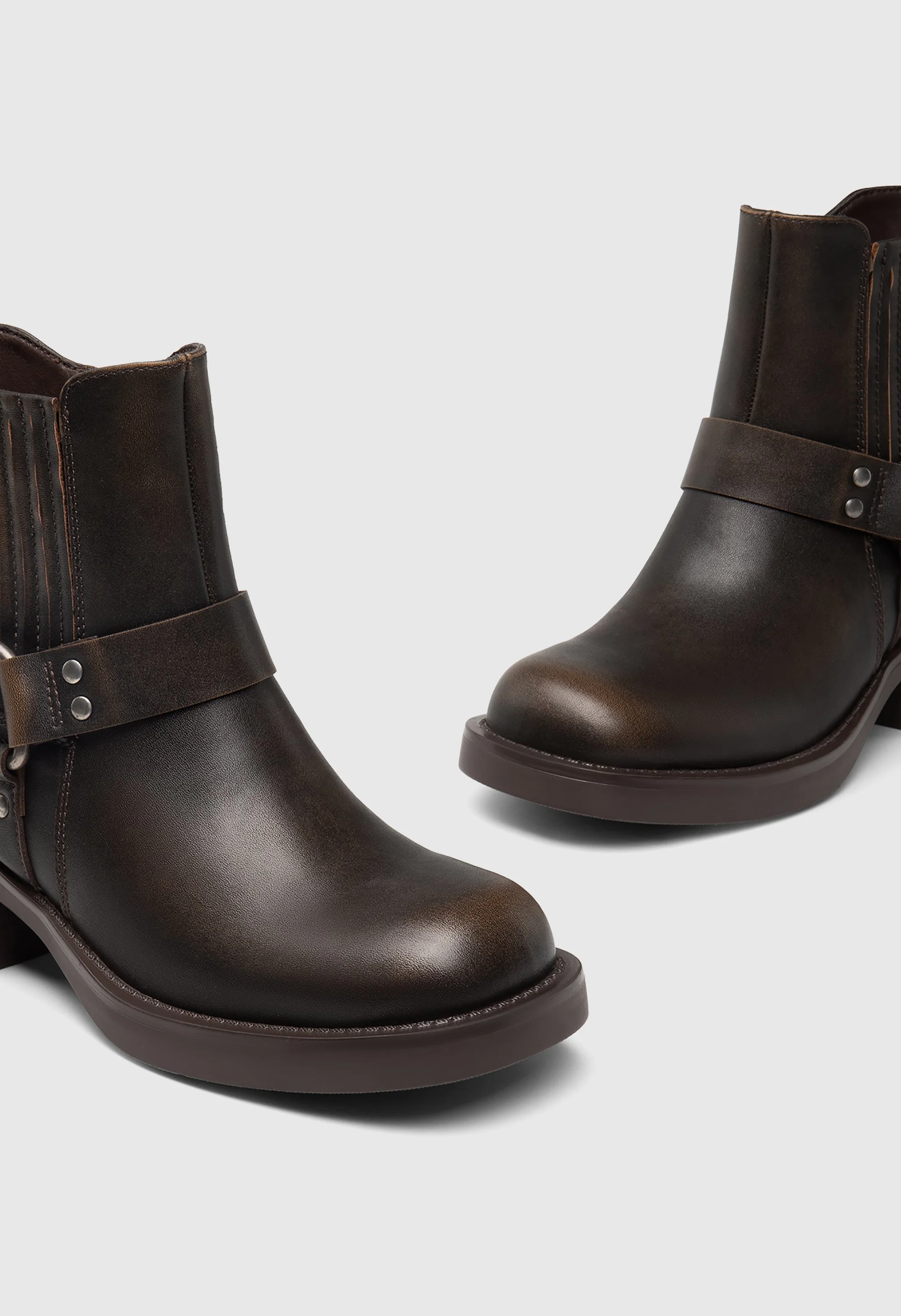 Akira Square Toe Biker Boots - Image 6