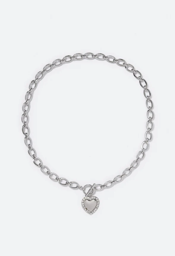Alaina Puff Heart Chain Necklace - Image 2