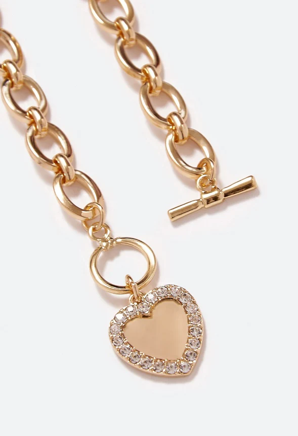Alaina Puff Heart Chain Necklace - Image 3
