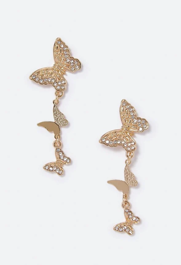 Alessia Butterfly Drop Earrings - Image 2