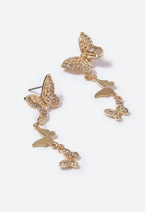 Alessia Butterfly Drop Earrings - Image 3
