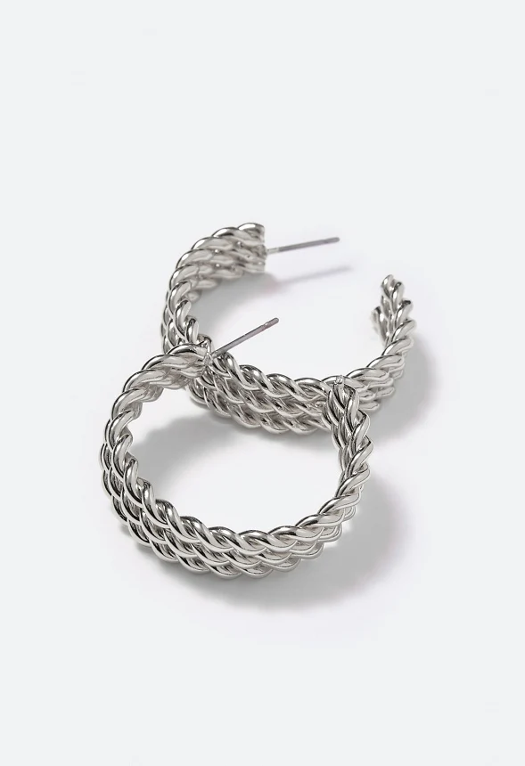 Amari Triple Twist Hoop Earrings - Image 3