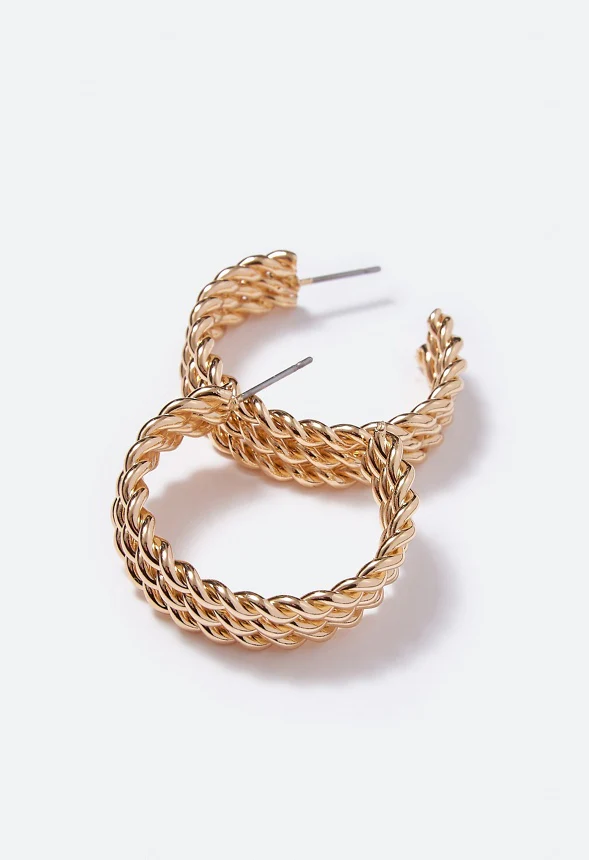 Amari Triple Twist Hoop Earrings - Image 3