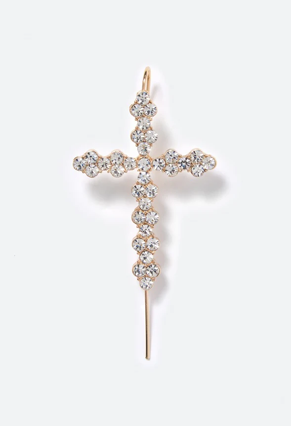 Andi Rhinestone Cross Ear Hook - Image 2