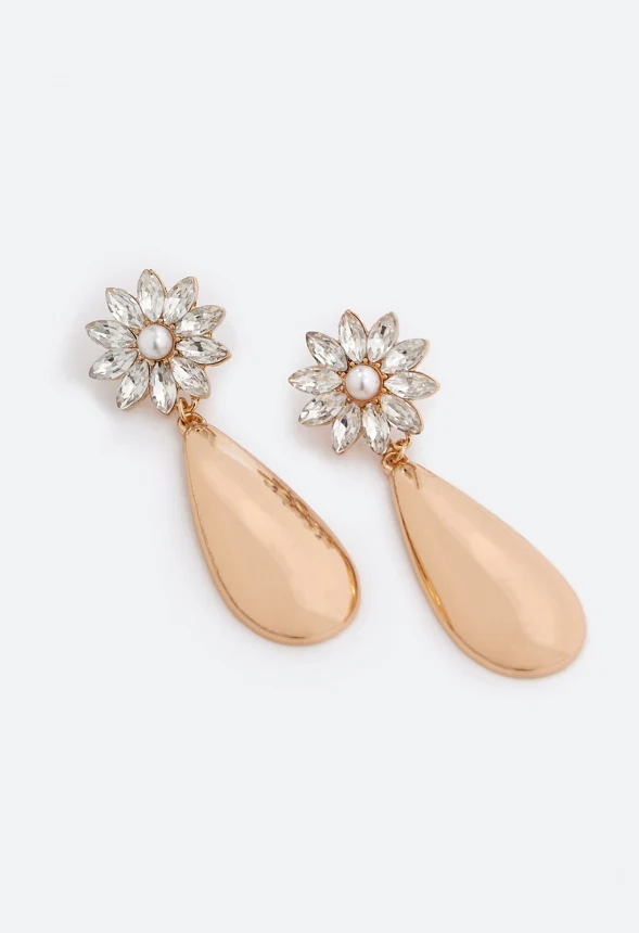 Andrea Floral Teardrop Earrings - Image 3