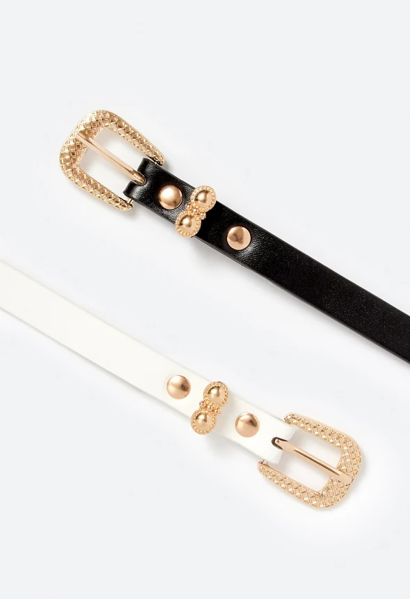 Anika 2 Belt Pack with Textured Rectangular Buckle - Image 4